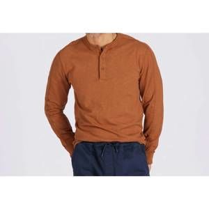 NEW GRAYERS new cooper long sleeve henley in ombre blue